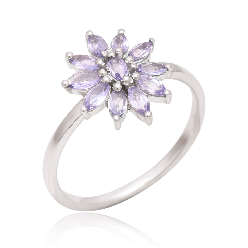 Anillo de Plata con Tanzanita AAA