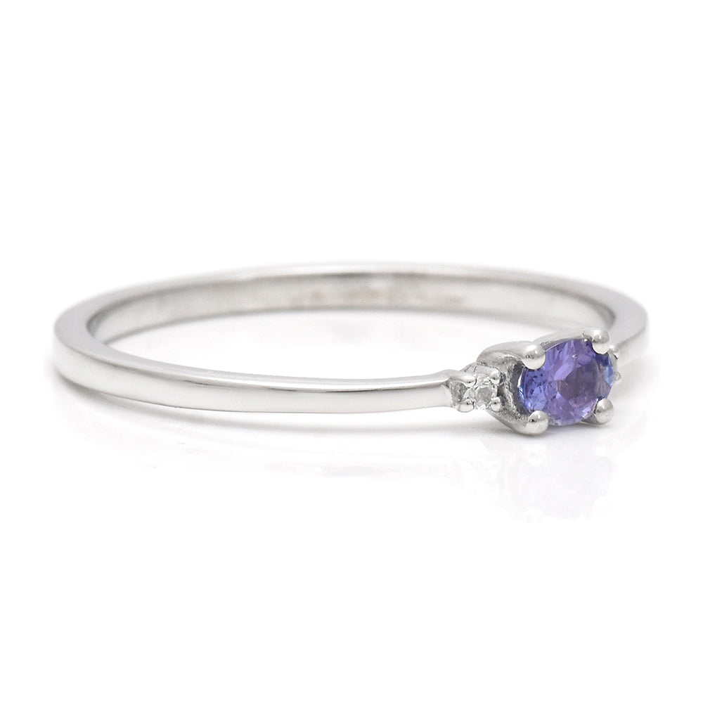 Anillo de Plata con Tanzanita AAA