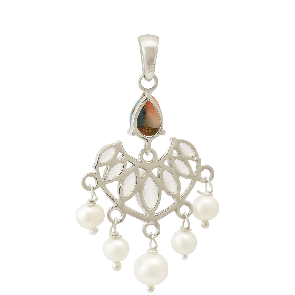 Colgante de Plata con Turquesa Ostra 3 