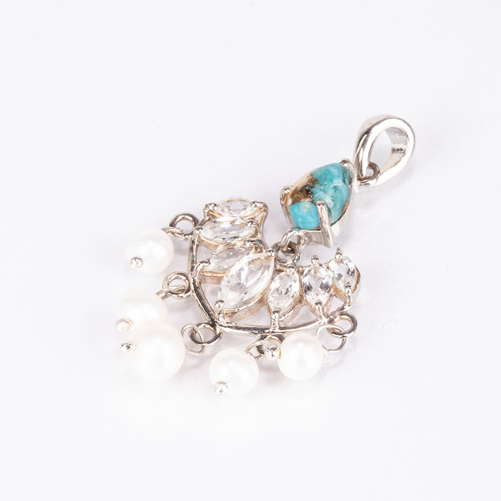 Colgante de Plata con Turquesa Ostra