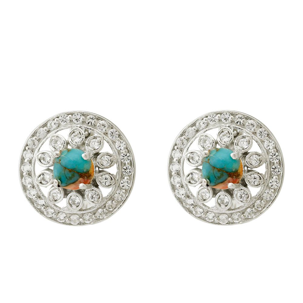 Pendientes de Plata con Turquesa Ostra