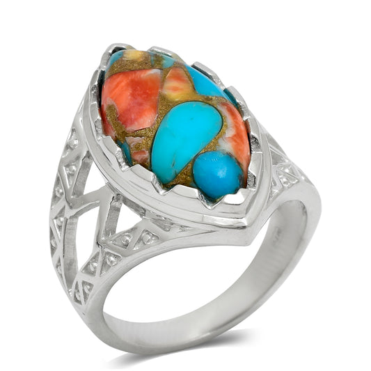 Anillo de Plata con Turquesa Ostra