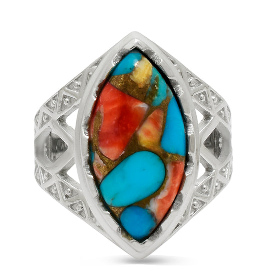 Anillo de Plata con Turquesa Ostra