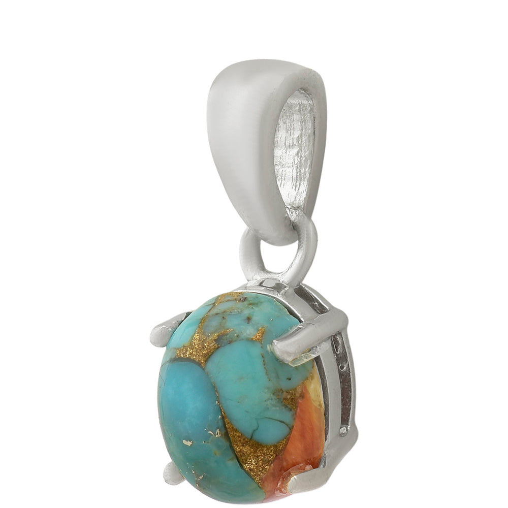 Colgante de Plata con Turquesa Ostra 2 