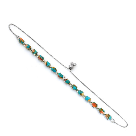 Pulsera de Plata con Turquesa Ostra