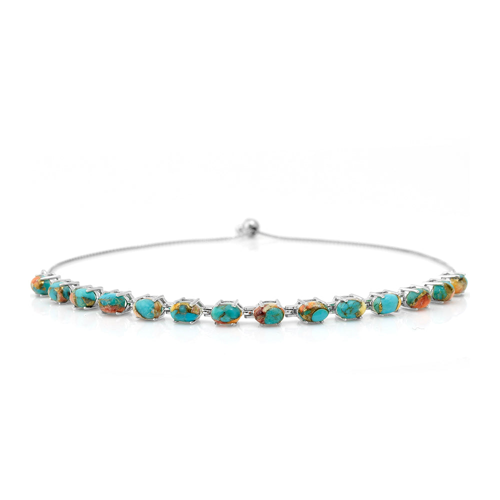 Pulsera de Plata con Turquesa Ostra 3 