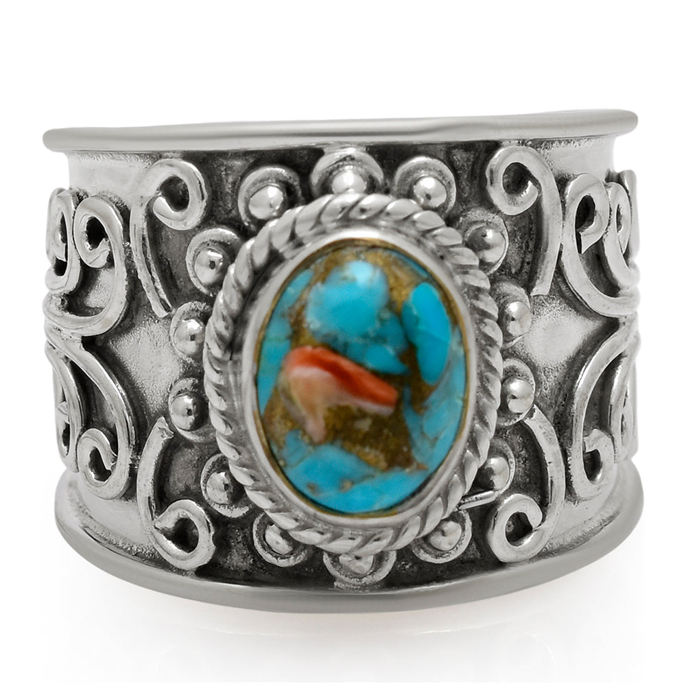 Anillo de Plata con Turquesa Ostra 1 
