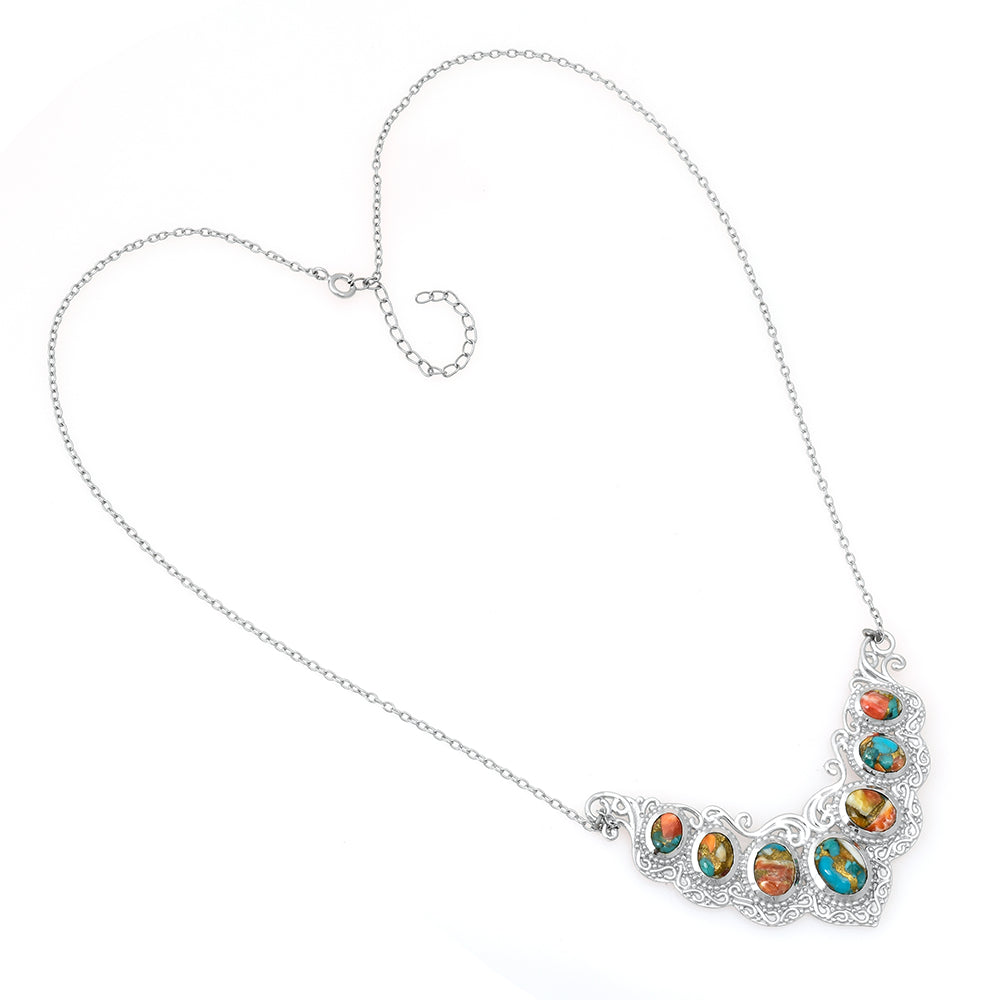 Collar de Plata con Turquesa Ostra 1 