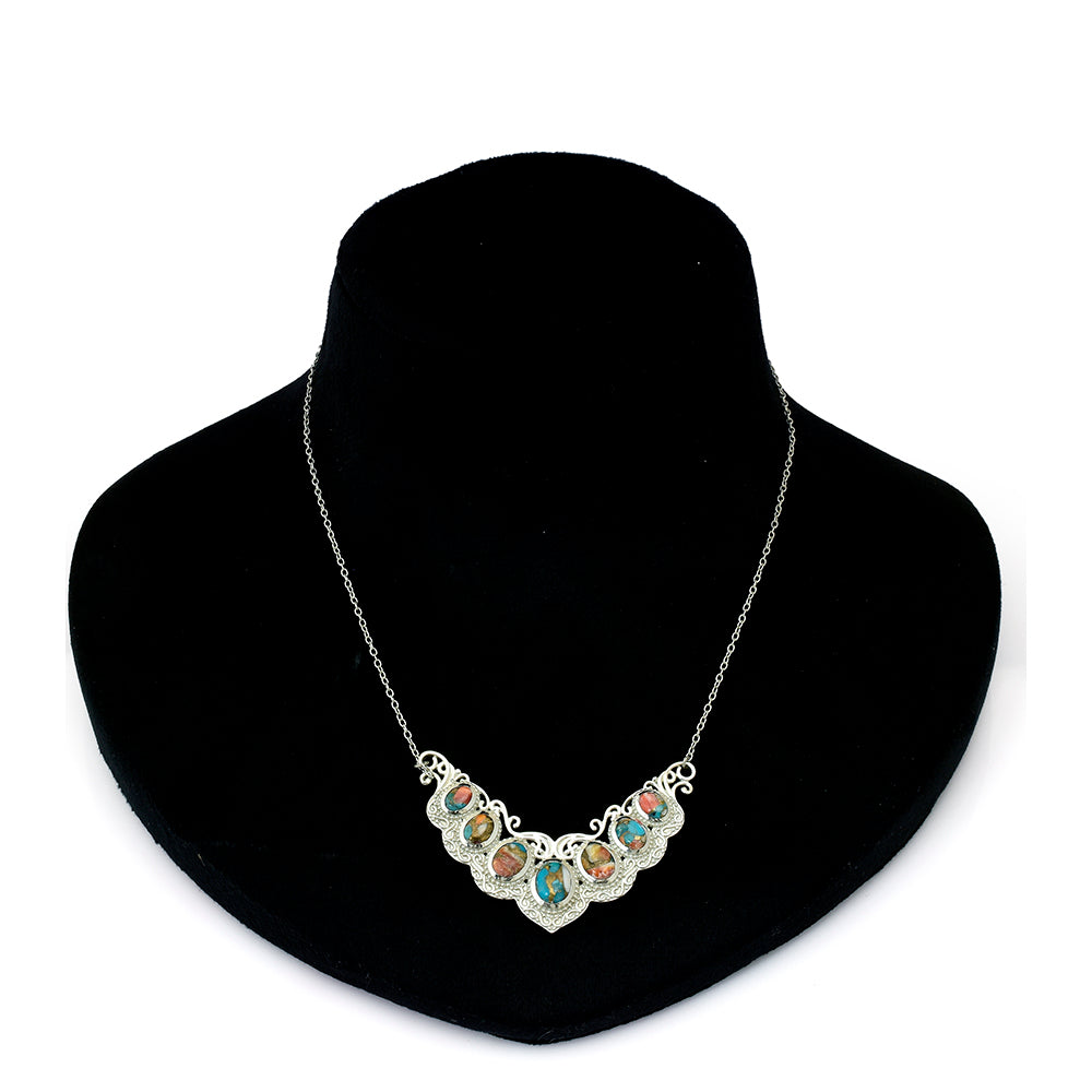 Collar de Plata con Turquesa Ostra