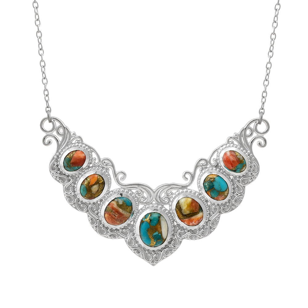 Collar de Plata con Turquesa Ostra 3 