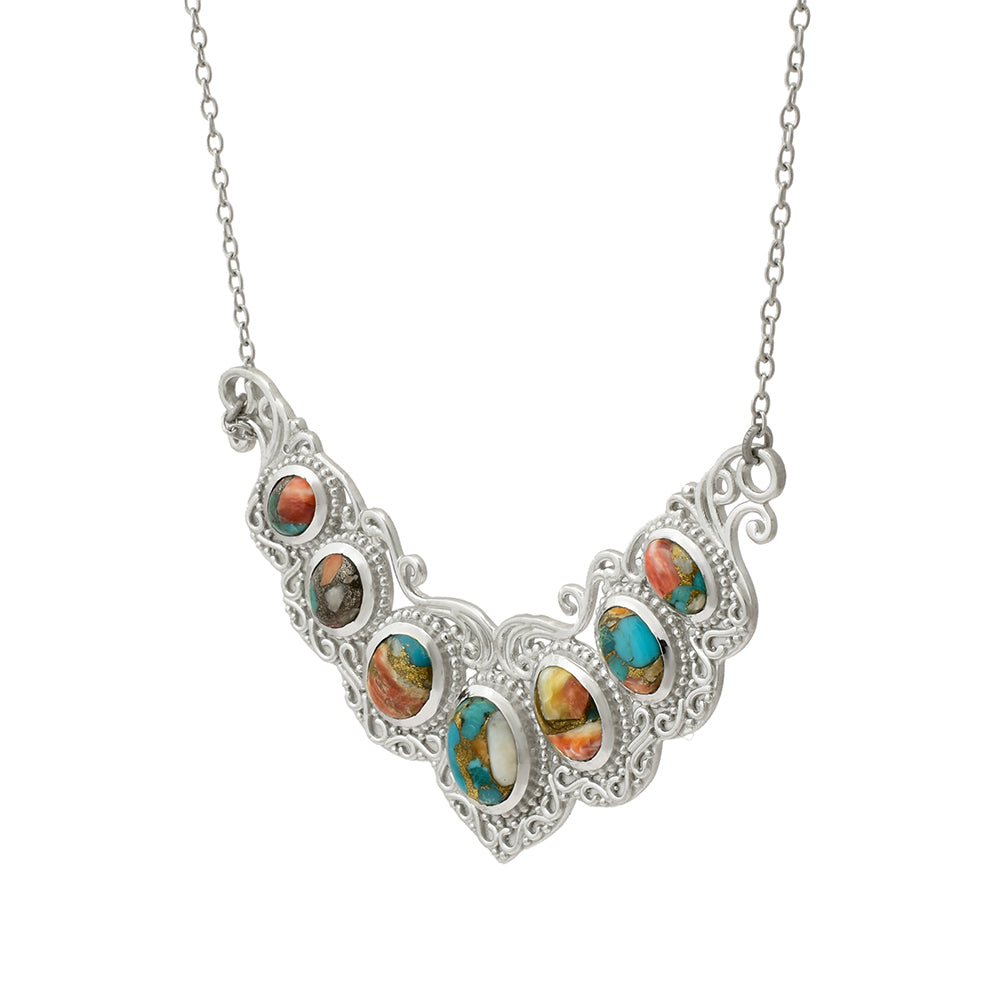 Collar de Plata con Turquesa Ostra 4 