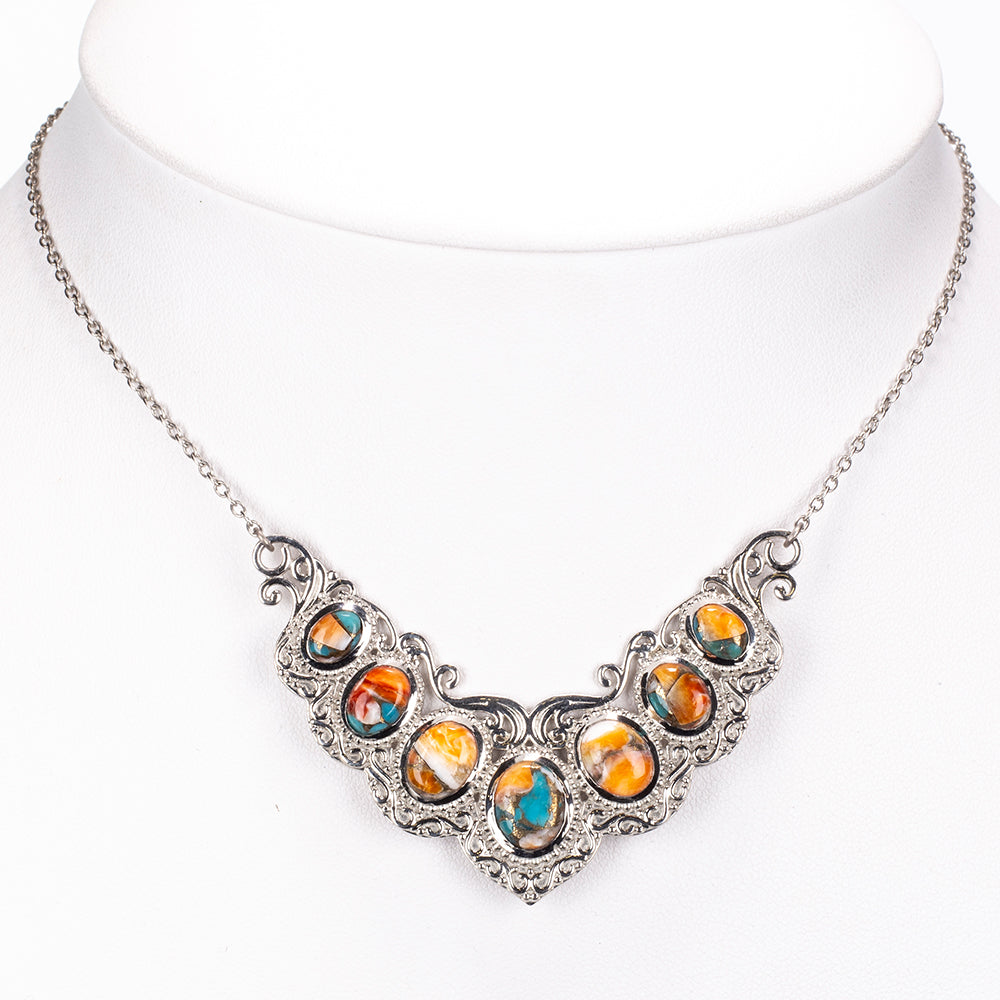 Collar de Plata con Turquesa Ostra 5 