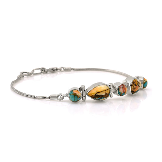 Pulsera de Plata con Turquesa Ostra