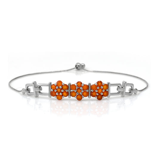 Pulsera de Plata con Ágata Roja