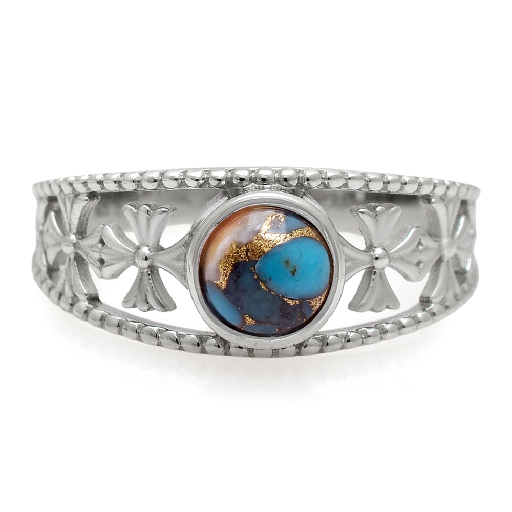 Anillo de Plata con Turquesa Ostra