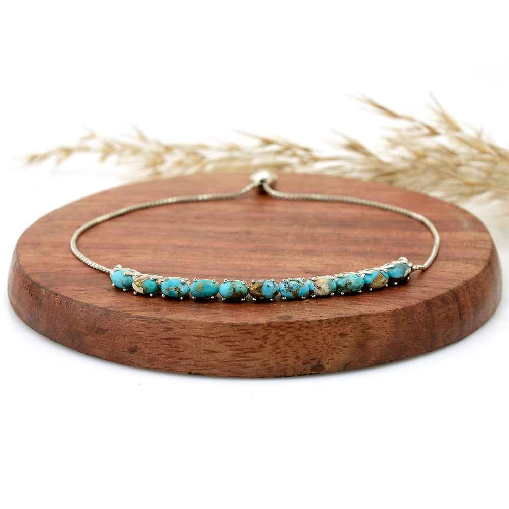 Pulsera de Plata con Turquesa Ostra