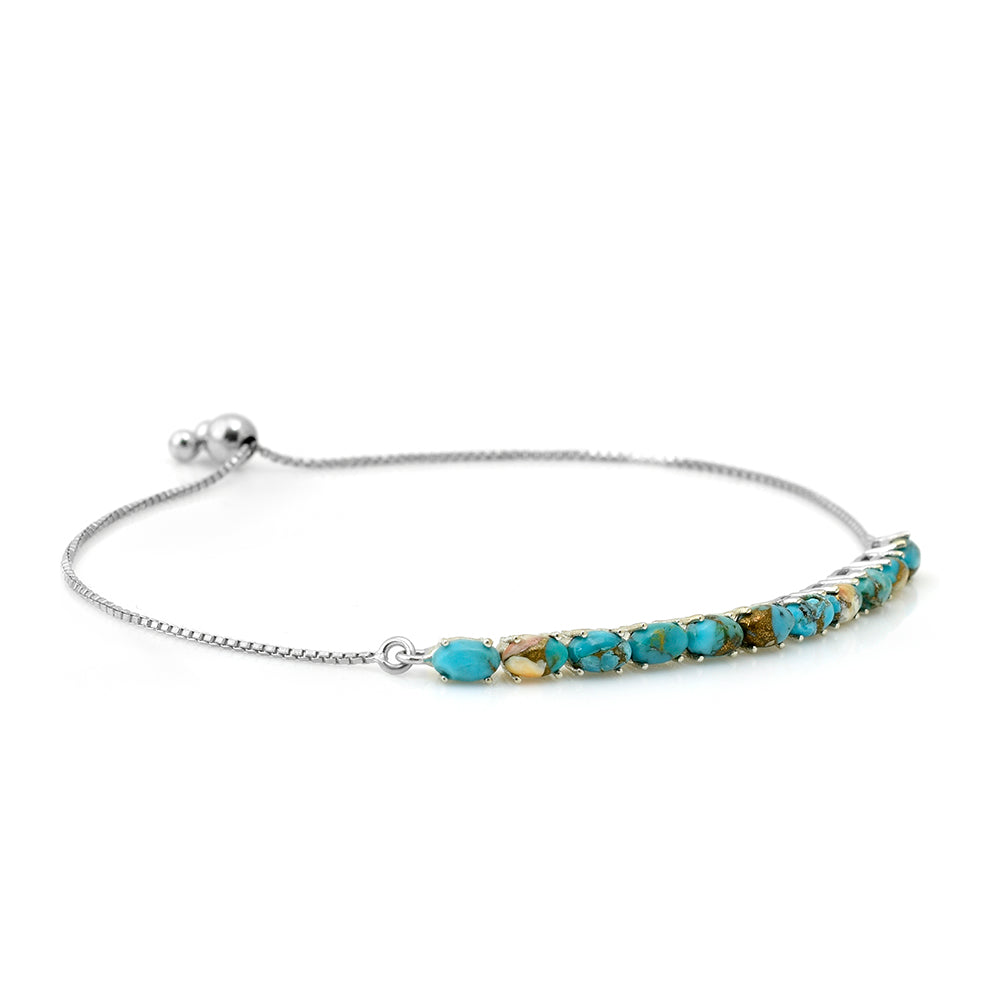 Pulsera de Plata con Turquesa Ostra 3 