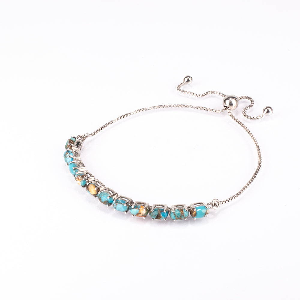 Pulsera de Plata con Turquesa Ostra 5 