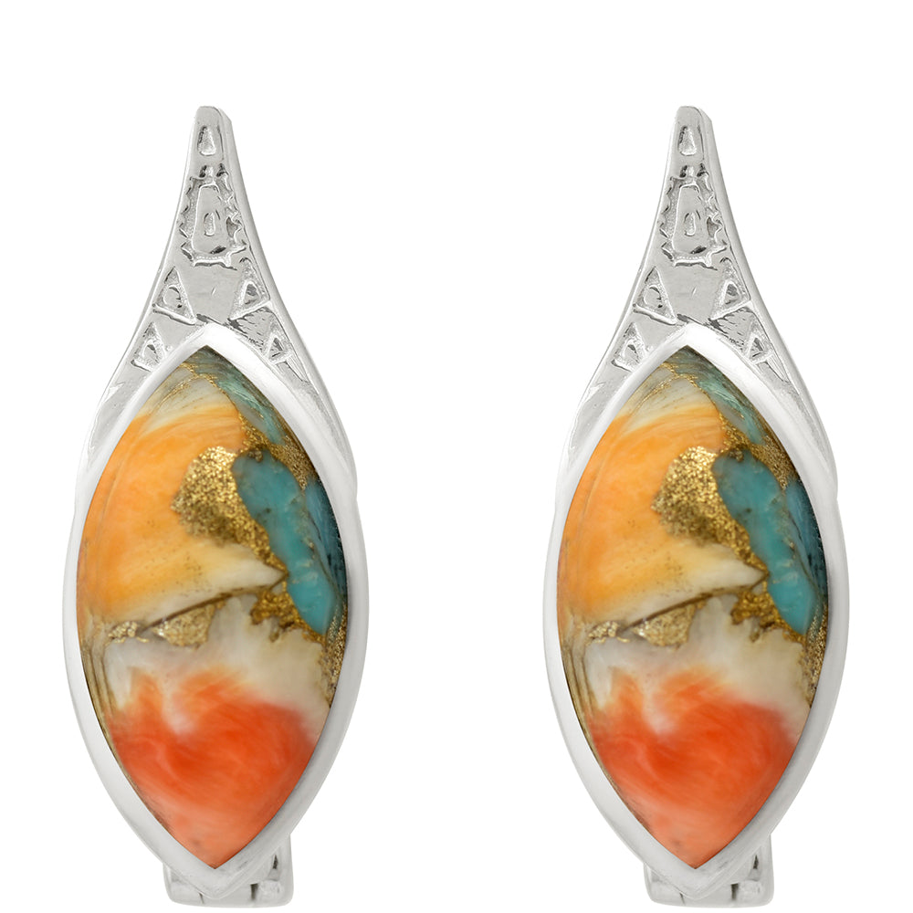 Pendientes de Plata con Turquesa Ostra 3 