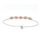 Pulsera de Plata con Ágata Roja y Topacio Blanco