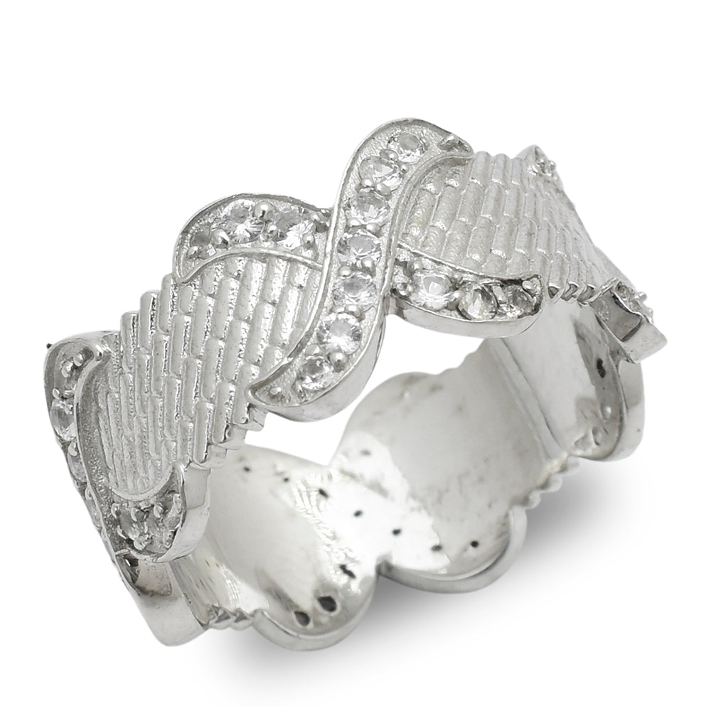Anillo de Plata con Topacio Blanco