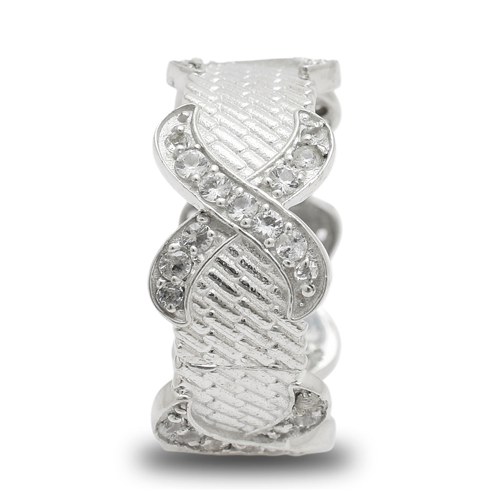 Anillo de Plata con Topacio Blanco