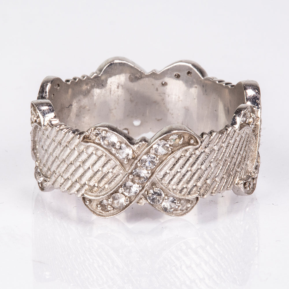 Anillo de Plata con Topacio Blanco 5 