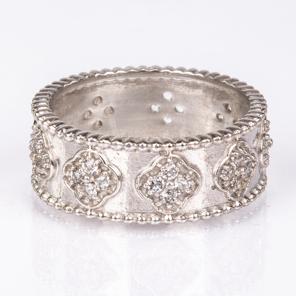 Anillo de Plata con Topacio Blanco
