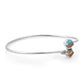 Pulsera de Plata con Turquesa Ostra y Topacio Blanco