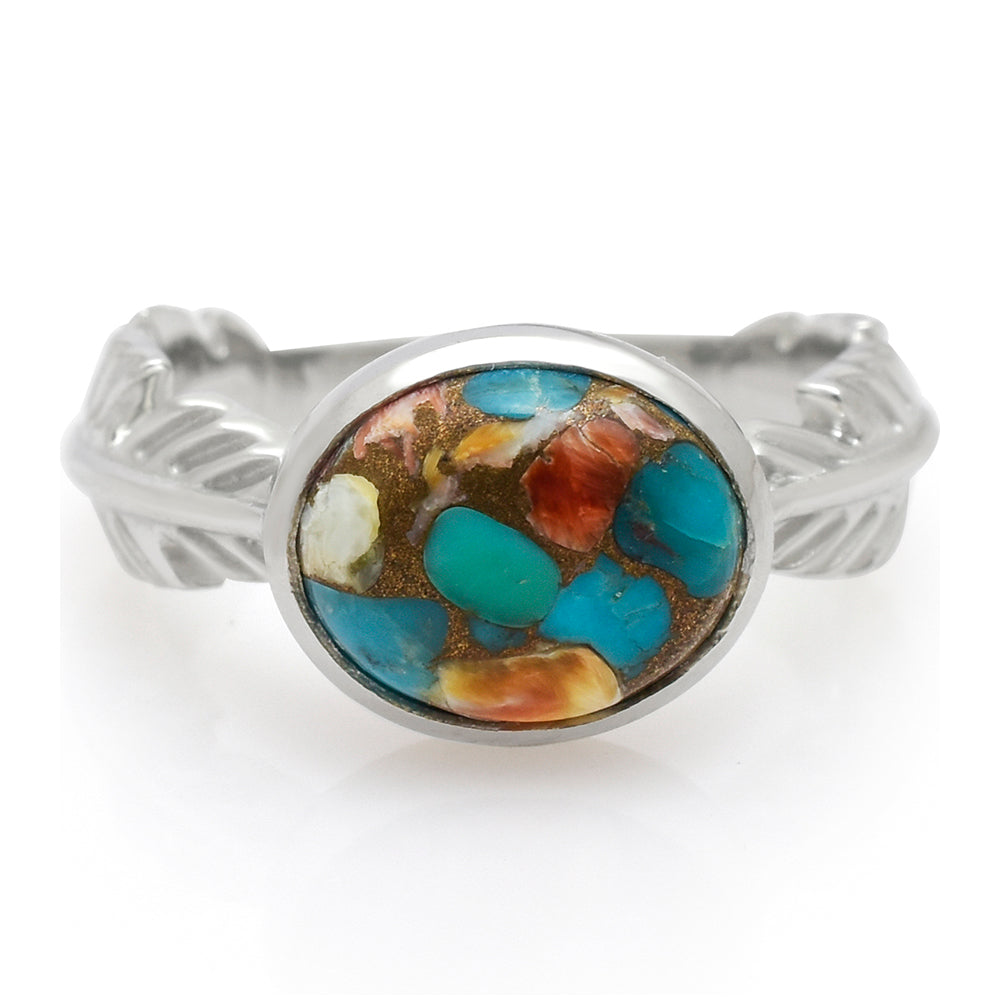 Anillo de Plata con Turquesa Ostra 1 