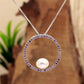 Colgante de Plata con Amatista de Brasil y Perla blanca de agua dulce