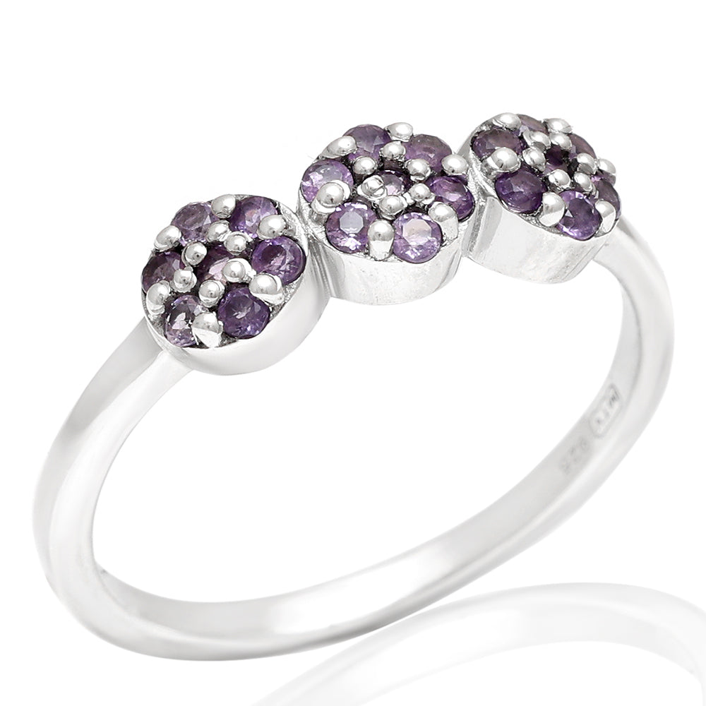 Anillo de Plata con Amatista de Brasil