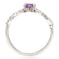 Anillo de Plata con Topacio Blanco y Amatista de Brasil