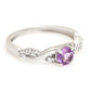 Anillo de Plata con Topacio Blanco y Amatista de Brasil