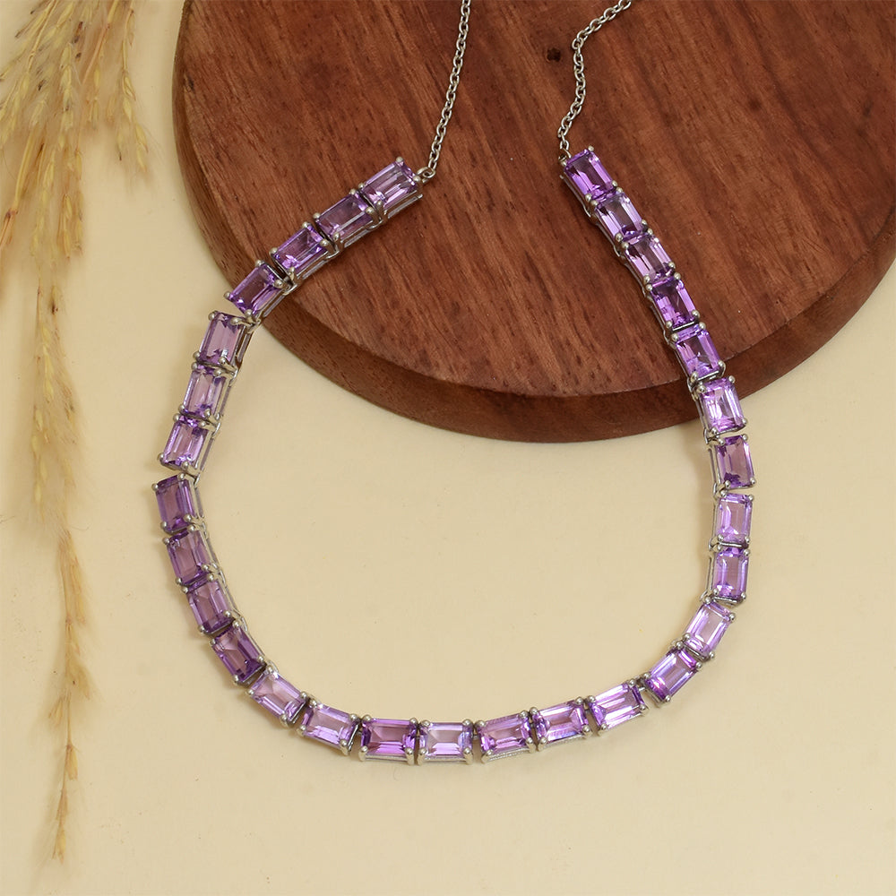 Pulsera de Plata con Amatista de Brasil 1 