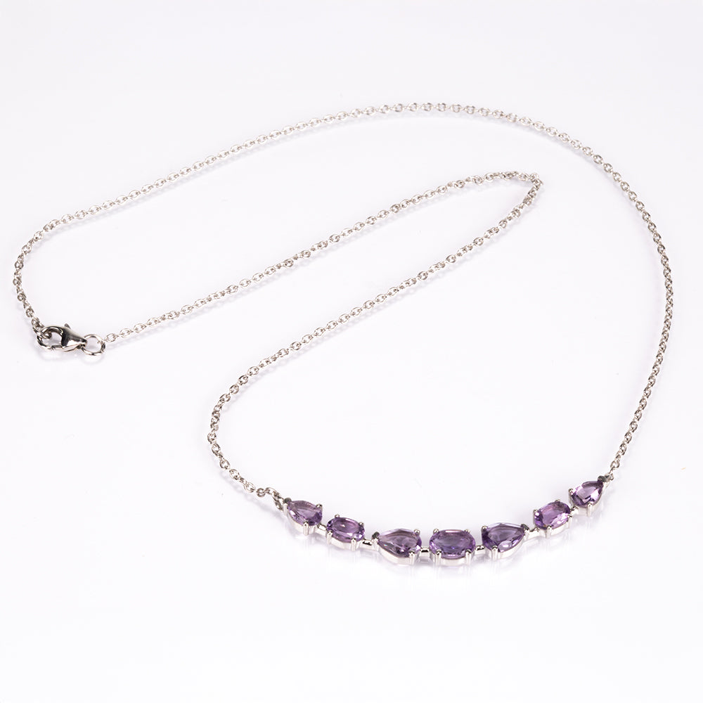 Collar de Plata con Amatista de Brasil 6 
