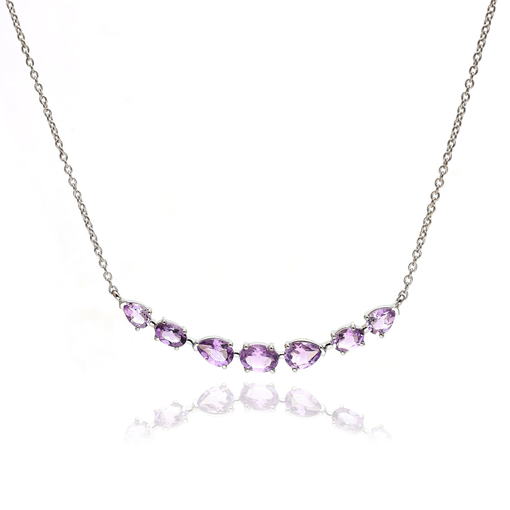 Collar de Plata con Amatista de Brasil 2 