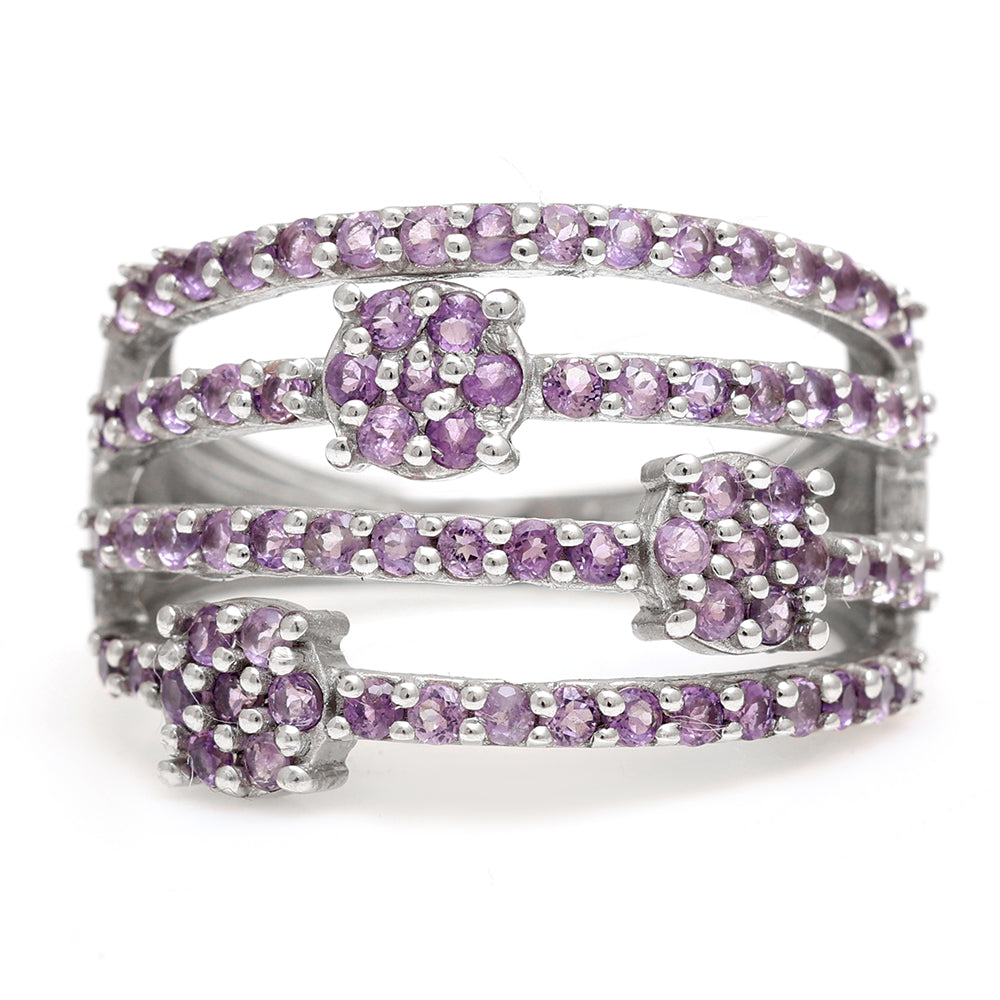 Anillo de Plata con Amatista de Brasil 5 