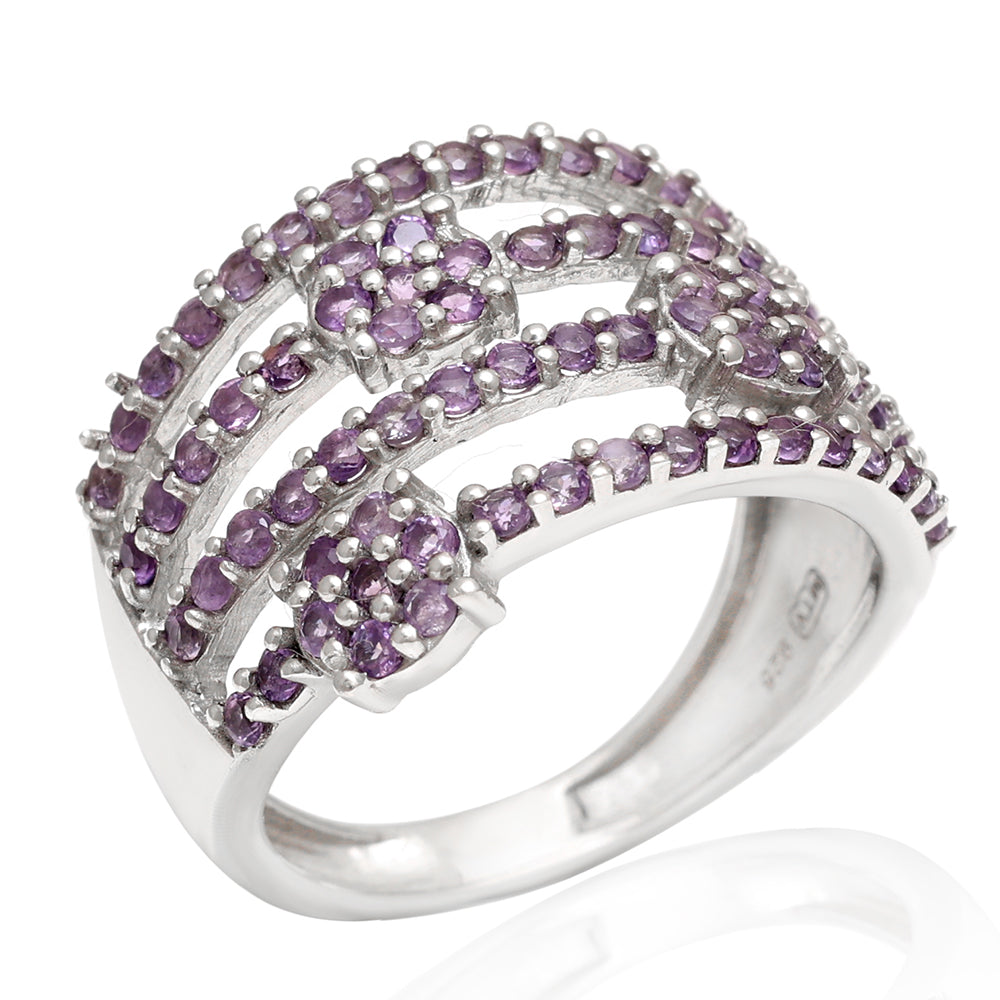 Anillo de Plata con Amatista de Brasil