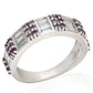 Anillo de Plata con Amatista de Brasil y Topacio Blanco