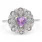 Anillo de Plata con Amatista de Brasil y Topacio Blanco
