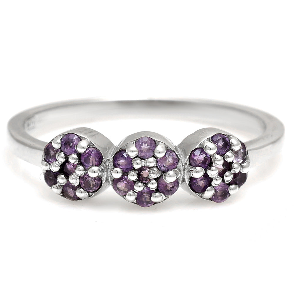 Anillo de Plata con Amatista de Brasil