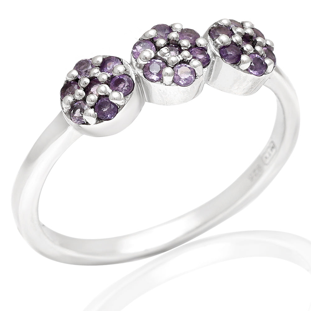 Anillo de Plata con Amatista de Brasil