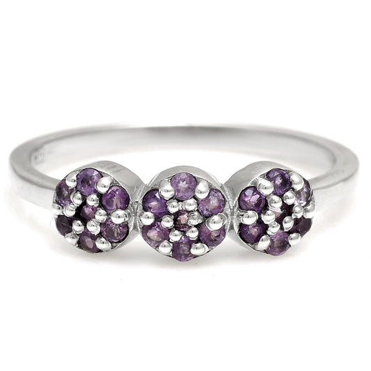 Anillo de Plata con Amatista de Brasil
