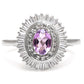 Anillo de Plata con Amatista de Brasil y Topacio Blanco