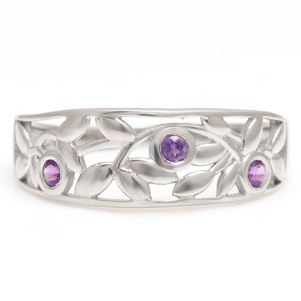 Anillo de Plata con Amatista de Brasil 5 