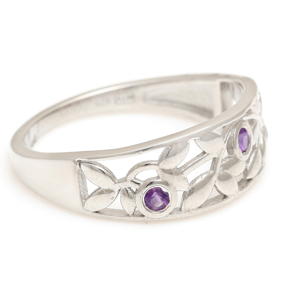 Anillo de Plata con Amatista de Brasil