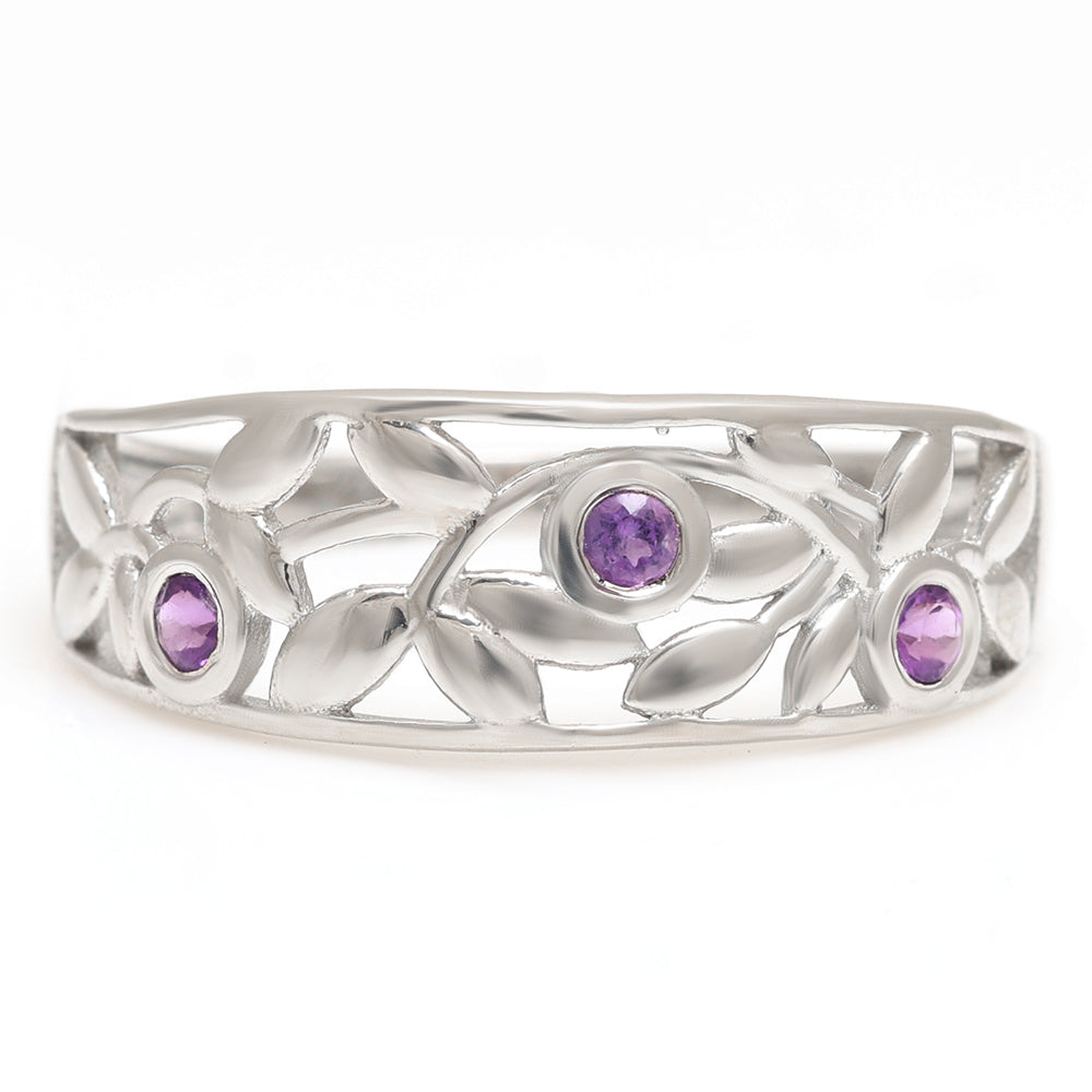 Anillo de Plata con Amatista de Brasil 1 