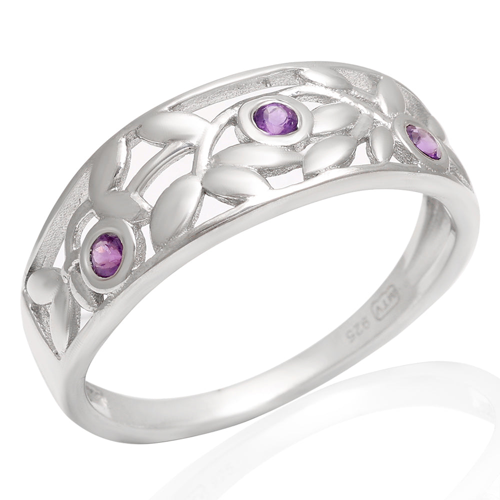 Anillo de Plata con Amatista de Brasil 3 