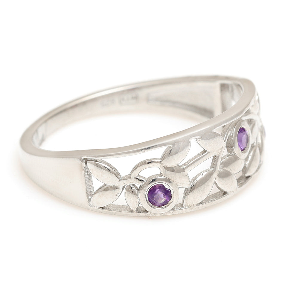 Anillo de Plata con Amatista de Brasil 4 